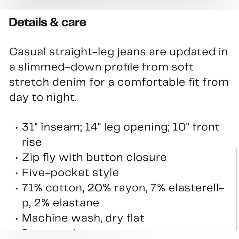 Jen7 by 7 For All Mankind Slim Fit Straight Leg Jeans. Size 12 - Picture 5 of 16